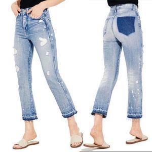 AYR Styx Cropped Distressed Jeans